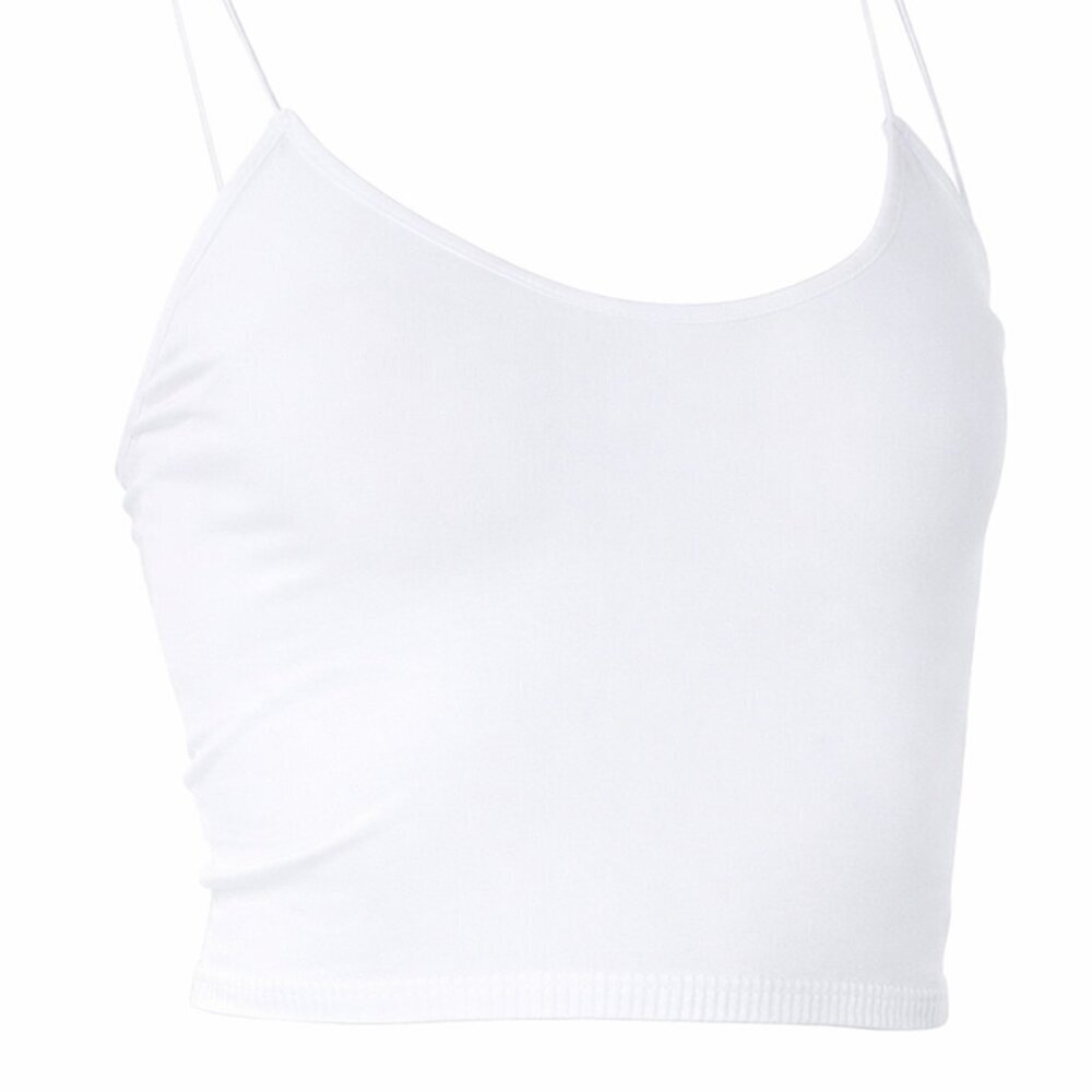 Free People White Brami Tank Size XS/S NWT  Crop Cami FP Basics - Picture 2 of 3